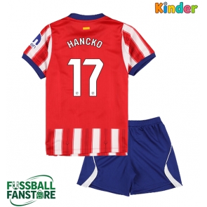 Atletico Madrid David Hancko #17 Replik Heimtrikot Kinder 2026-27 Kurzarm (+ Kurze Hosen)